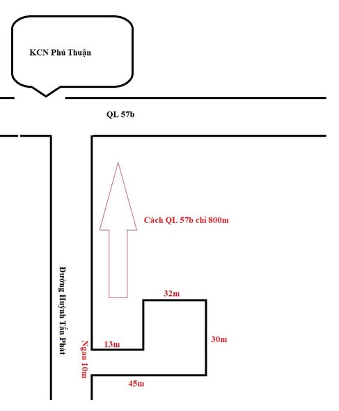 Đất nền 450m² mặt tiền đường Huỳnh Tấn Phát - Đầu tư sinh lời tuyệt vời!