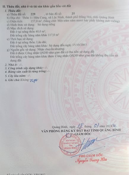 Đất nền đường Lý Thánh Tông, Đồng Hới 157m² giá chỉ 2 tỷ - Cơ hội đầu tư hấp dẫn!