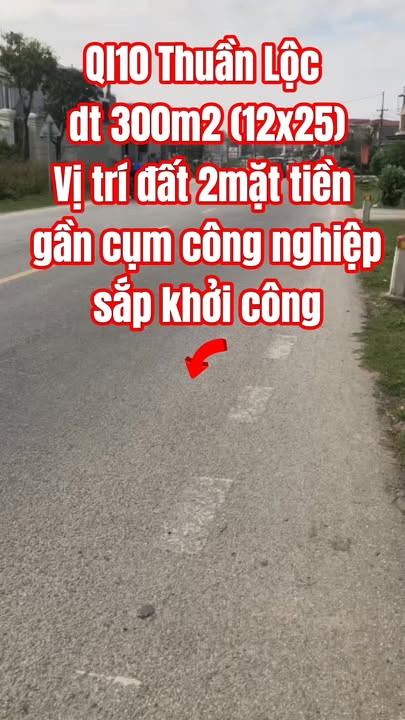 Đất nền mặt tiền QL10 xã Hậu Lộc 300m² giá 4 tỷ - Cơ hội đầu tư tuyệt vời!