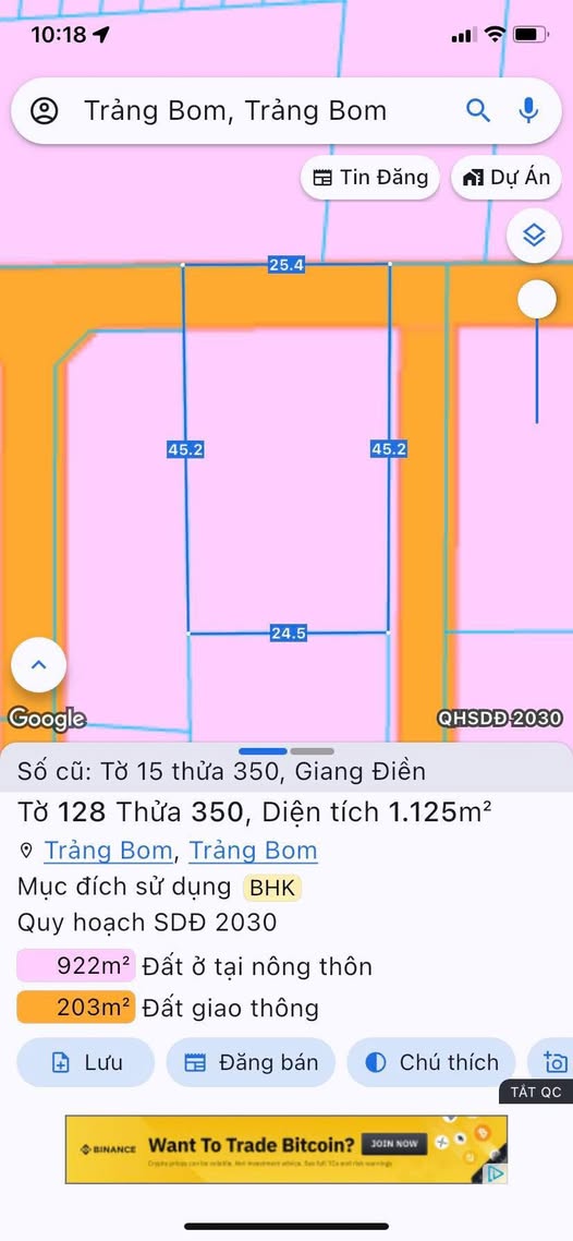 Đất nền Giang Điền 1100m² giá 3 tỷ - Cơ hội đầu tư sinh lời!