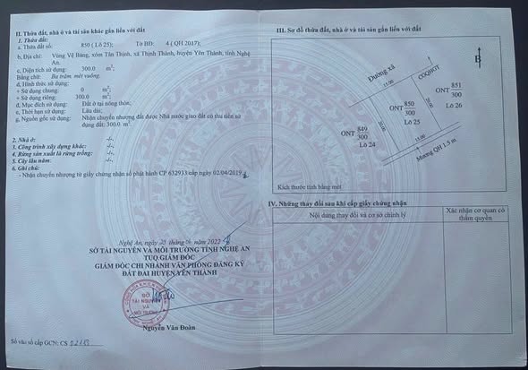 Đất thổ cư Thịnh Thành, Yên Thành 300m² giá 800 triệu - Đầu tư sinh lời ngay!