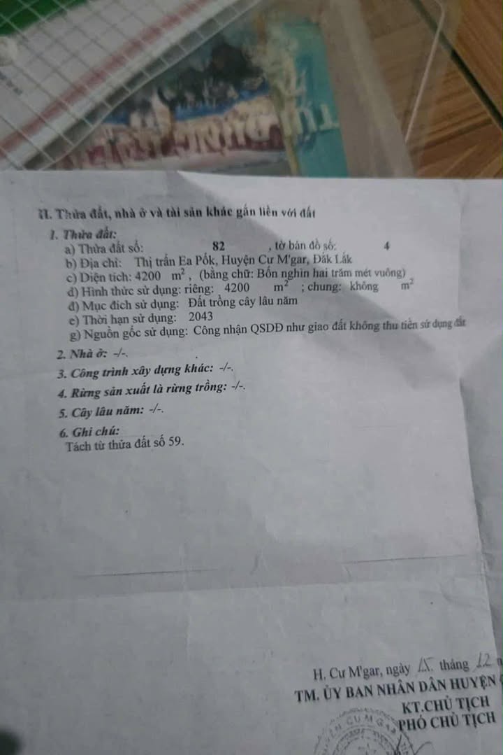 Lô rẫy cà phê 1512m² tại trung tâm Ea Pok - Giá chỉ 1.1 tỷ VND