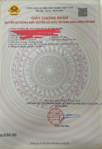 Đất nền góc 72m² tại thôn Ngọc Loan, Như Quỳnh - Vị trí đẹp, tiềm năng kinh doanh!