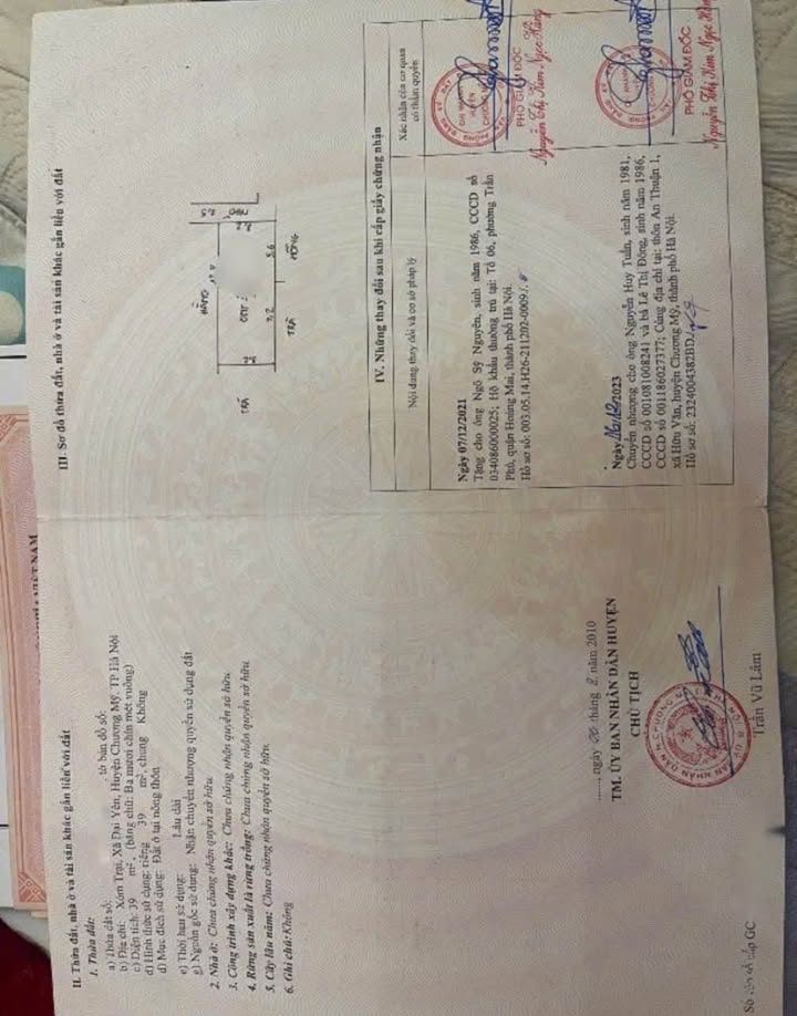 Lô đất 39m² tại Đại Yên, Chương Mỹ chỉ 1 tỷ - Đường thông thoáng, tiện ích đầy đủ!