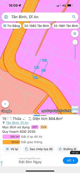 Đất nền Tân Bình Dĩ An 11m² giá 17 triệu/m² - Cơ hội đầu tư hấp dẫn!