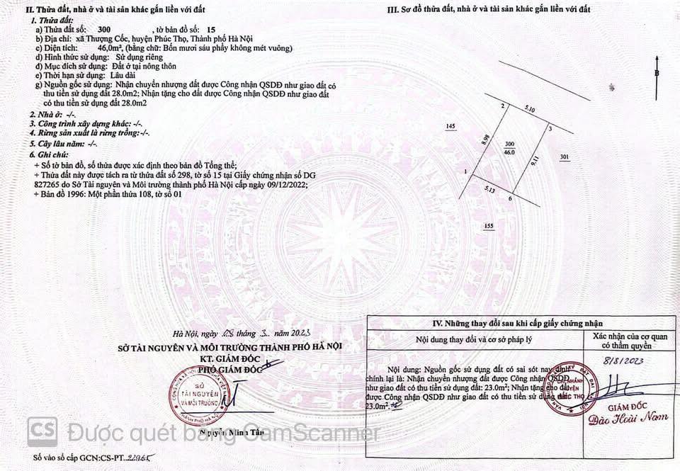 Đất nền Thượng Cốc, Phúc Thọ 46m² giá 2 tỷ - Đầu tư sinh lời ngay!