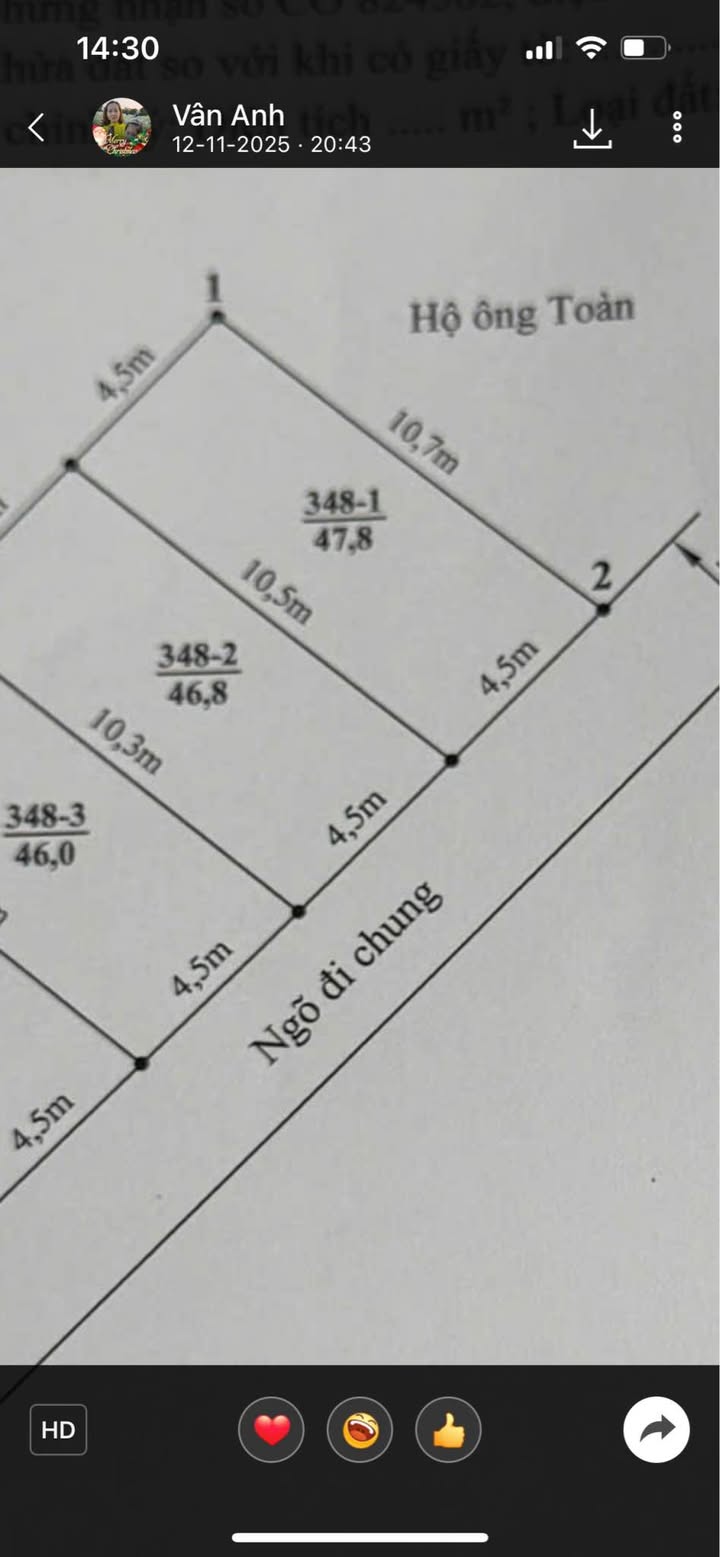 Lô đất Tràng Cát Hải Phòng 47,8m² giá 1.36 tỷ - Ô tô vào tận đất!