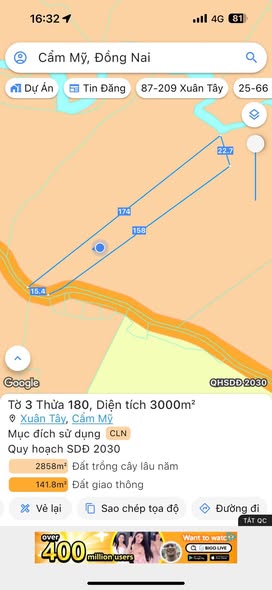 Đất nền 3000m² tại ấp 5, xã Xuân Tây, Cẩm Mỹ - Giá chỉ 1.5 tỷ, sổ đỏ chính chủ!