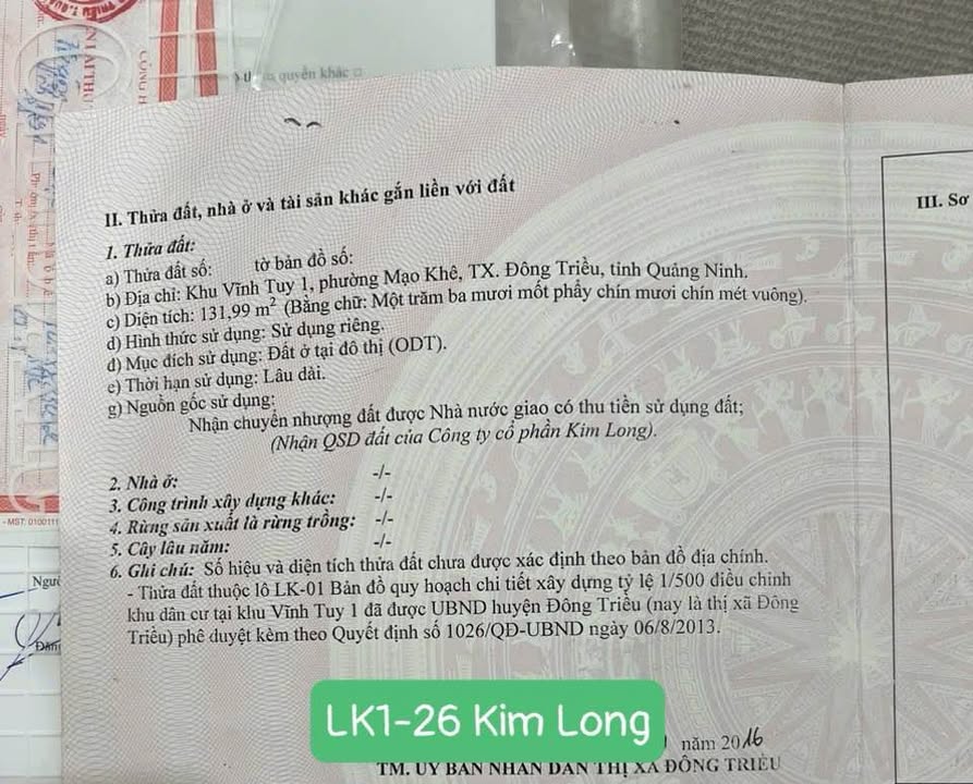 Bán lô đất Kim Long 131,99m² giá 2,9 tỷ - Đầu tư sinh lời bền vững!