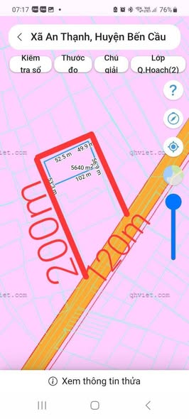 Đất nền Bến Cầu 22,000m² giá 8.5 tỷ - Mặt tiền đường lớn, thuận lợi cho kinh doanh!