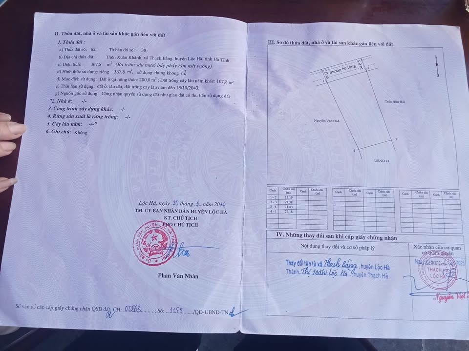 Đất nền thôn Xuân Khánh, xã Lộc Hà 400m² - Giá thương lượng hấp dẫn!