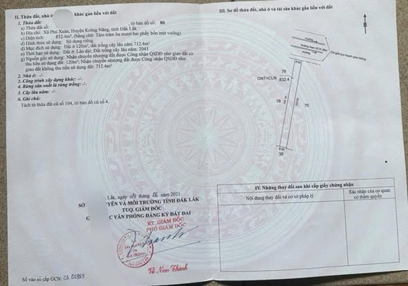 Đất thổ cư xã Phú Xuân 832m² giá 29.52 tỷ - Mặt tiền QL29 sẵn sàng kinh doanh!