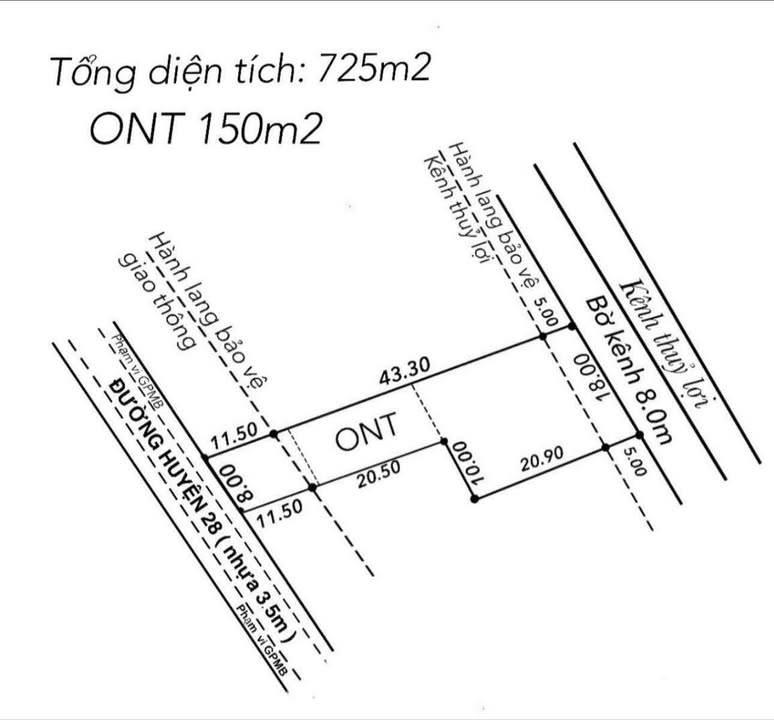 Đất nền siêu đẹp mặt tiền HL28, xã Tân Thạnh, 725m² giá 6.86 tỷ - Đầu tư sinh lời ngay!