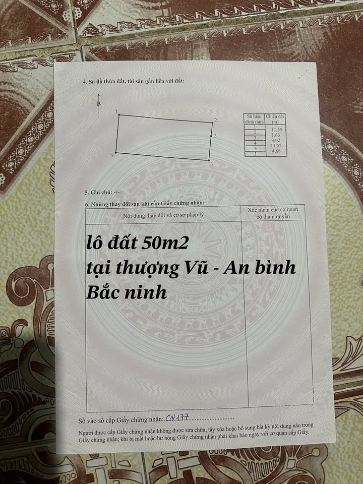 Đất nền An Bình Bắc Ninh 50m² giá 1.5 tỷ - Vị trí thuận lợi, không quy hoạch!