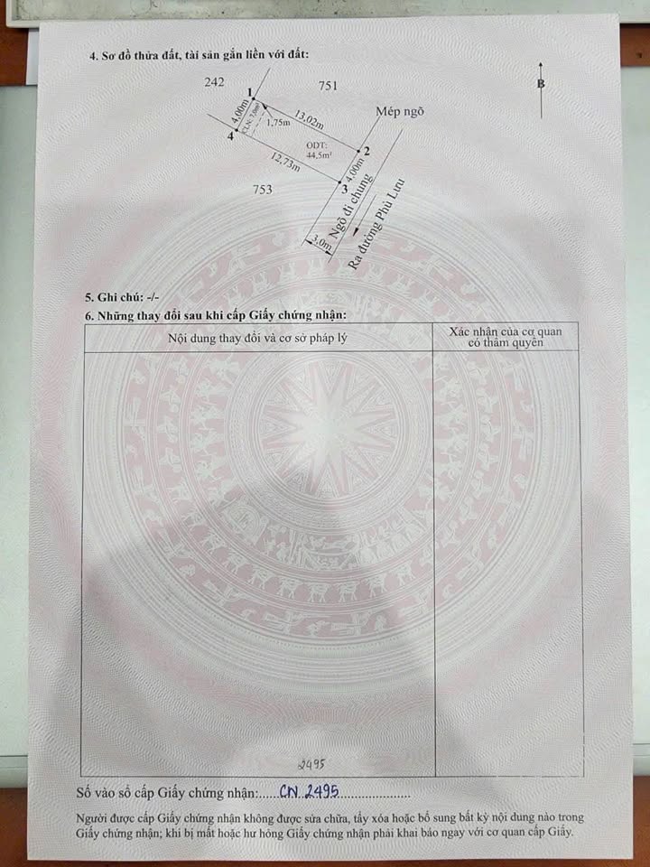 Lô đất Tràng Minh, Kiến An, Hải Phòng 44.5m² - Sổ đỏ chính chủ, giá tốt thương lượng!