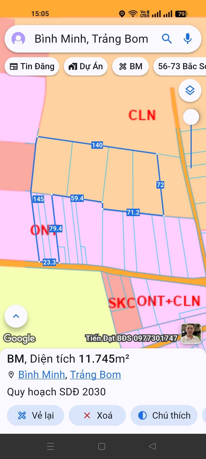 Đất nông nghiệp 1,2 mẫu tại Bình Minh, Trảng Bom - Giá chỉ 26 tỷ