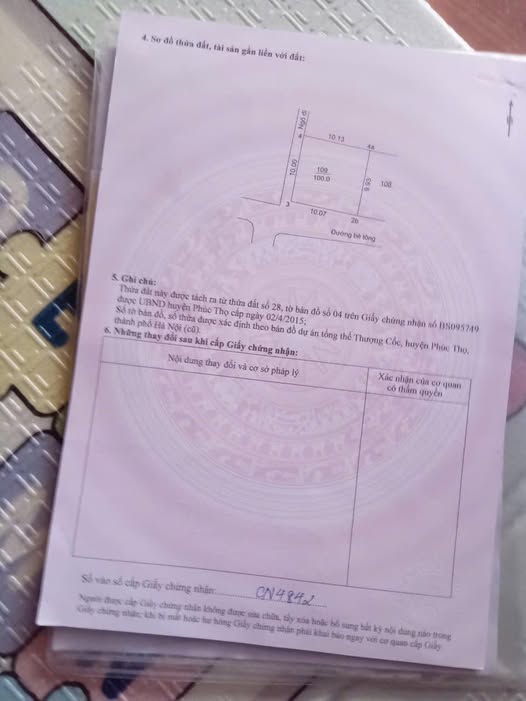 Đất lô góc 100m² tại Thượng Cốc, Phúc Thọ - Giá thỏa thuận hấp dẫn!