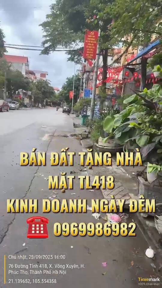 Đất kinh doanh TL418 Võng Xuyên 85m² - Nhà kiên cố, tiện ích đầy đủ!