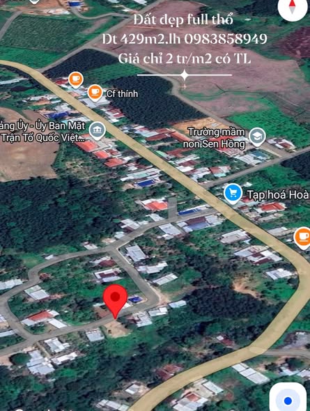 Lô đất thổ cư Khánh Đông 429m² giá 858 triệu - Đất đẹp, vị trí thuận lợi!