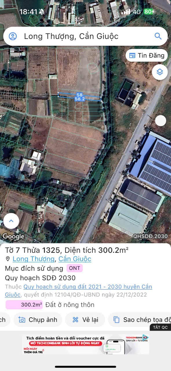 Đất thổ cư 600m² đường Thái Thị Thêm, Long Thượng, giá 7 tỷ - Cơ hội đầu tư hấp dẫn!
