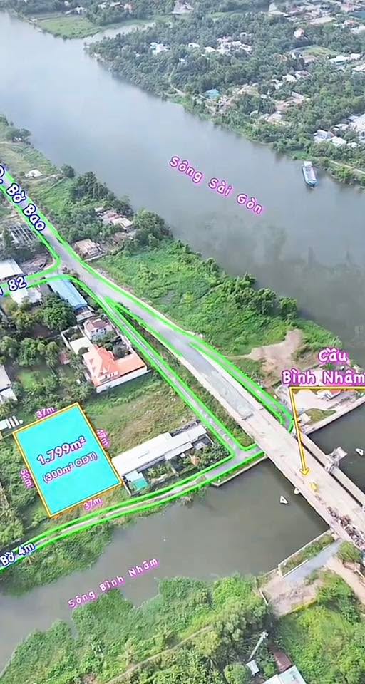 Đất ven sông Sài Gòn Lái Thiêu 1799m² giá 44.975 tỷ - Cơ hội đầu tư hấp dẫn!