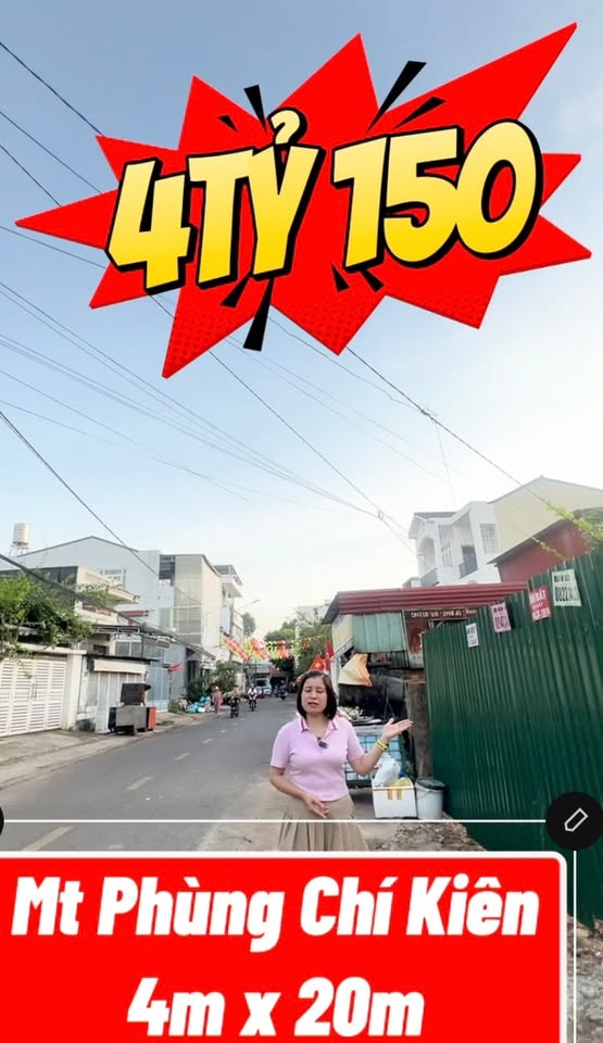 Bán lô đất góc 2 mặt tiền kinh doanh đường Phùng Chí Kiên, 80m² - Đầu tư sinh lời ngay!