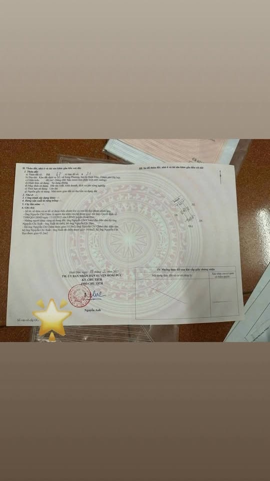 Đất nền Song Phương Hoài Đức 68,1m² giá chỉ 13 triệu/m² - Đầu tư sinh lời ngay!