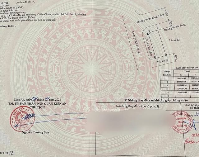 Đất đấu giá đường Chiêu Chinh, Kiến An 67m² giá 2.6 tỷ - Sổ hồng chính chủ!