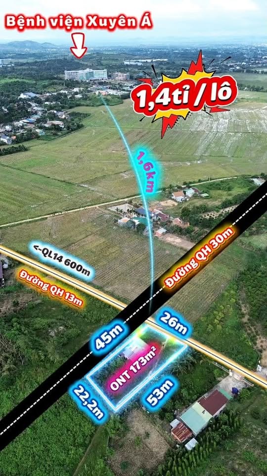 Đất Trúc Sơn Cư Jút 173m² giá 1.4 tỷ - Tặng nhà cấp 4, đầu tư sinh lời!