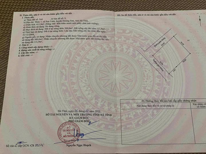 Đất nền thôn 7 Sơn Lĩnh 414m² giá chỉ 600 triệu - Đầu tư sinh lời ngay!