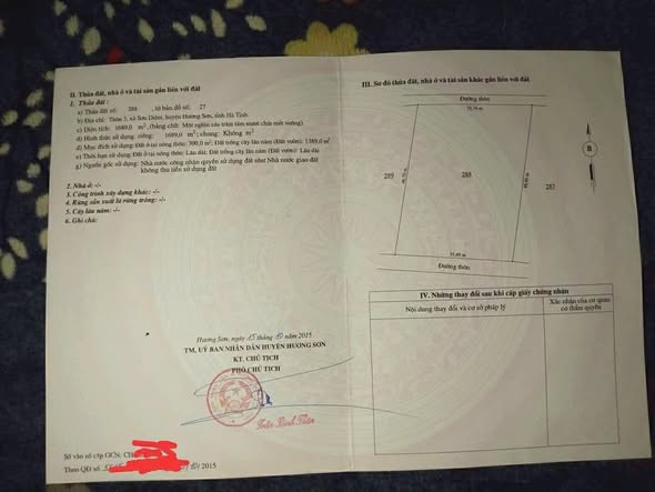 Đất nền thôn 3, xã Sơn Diệm 1600m² giá chỉ 2 tỷ - Đầu tư sinh lời ngay!