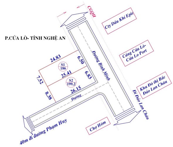Đất kinh doanh mặt tiền đường biển Cửa Lò 200m² giá 7 tỷ - Đầu tư sinh lời ngay!