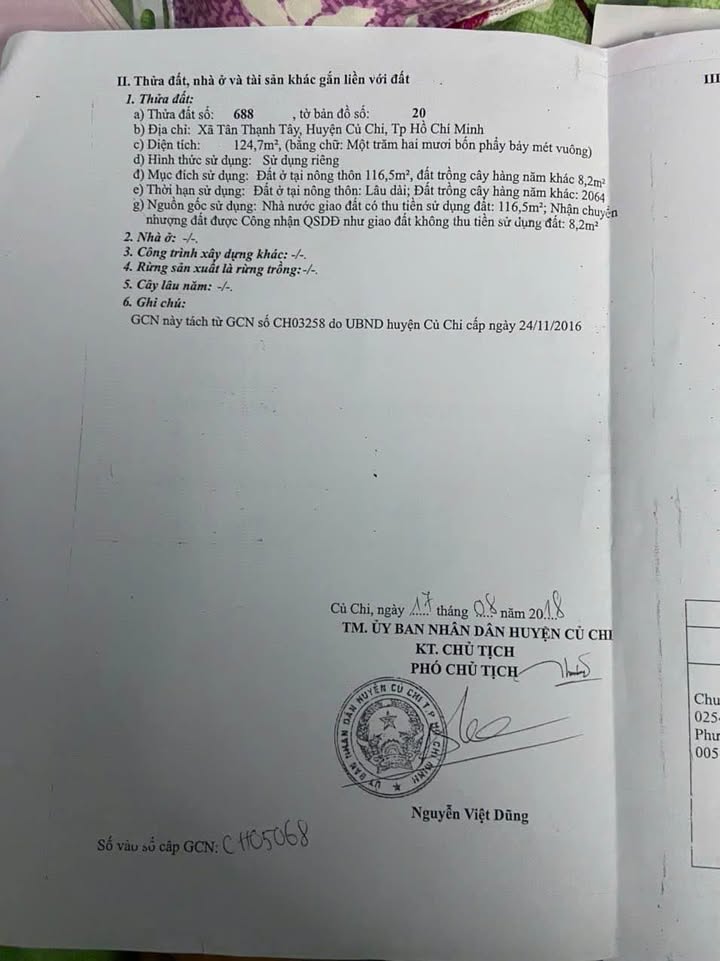 Đất nền Tân Thạnh Tây 125m² giá chỉ 1.87 tỷ - Cơ hội đầu tư tuyệt vời!