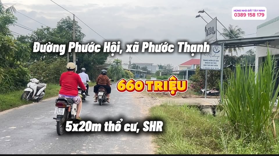 Mặt bằng kinh doanh ấp Phước Hội, Gò Dầu 100m² giá 660 triệu - Sổ hồng riêng, thổ cư sẵn!