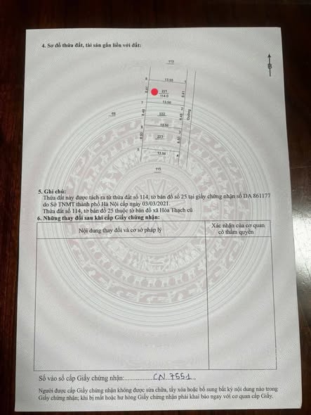 Đất nền Hòa Thạch Quốc Oai 114m² giá chỉ 22 triệu - Đầu tư sinh lời ngay!