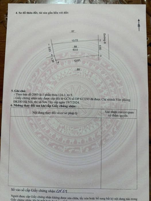 Đất thổ cư 63m² ngõ 3 Chùa Thông, phường Sơn Lộc - Cơ hội đầu tư tuyệt vời!