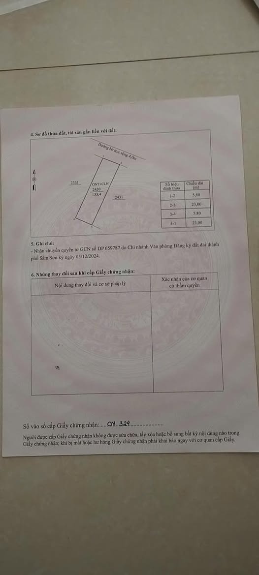 Đất nền Sầm Sơn 133.5m² giá chỉ 700 triệu - Cơ hội đầu tư hấp dẫn!