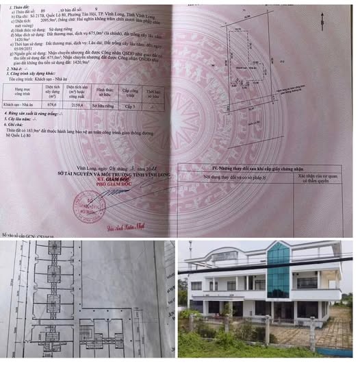 Khách sạn 3 tầng tại Vĩnh Long 2095m² giá 23 tỷ - Tiềm năng phát triển lớn!