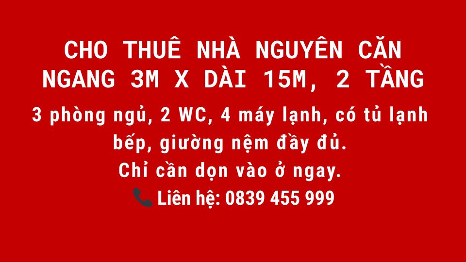 Nhà nguyên căn cho thuê tại Phước Long A, Thủ Đức 45m² chỉ 12 triệu - Dọn vào ở ngay!