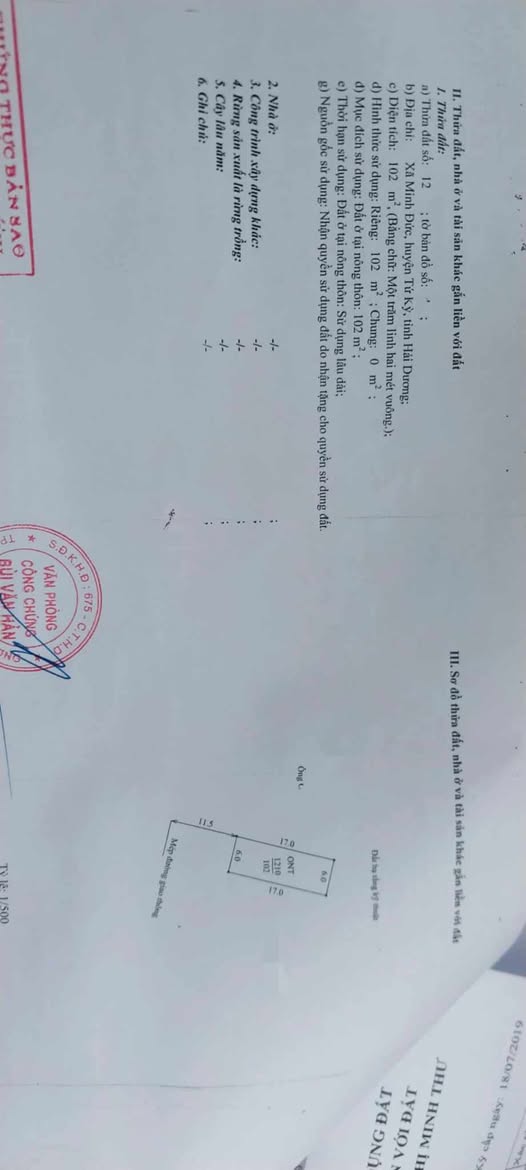 Đất nền Tứ Kỳ, Hải Phòng 102m² giá 2 tỷ - Đầu tư sinh lời ngay!