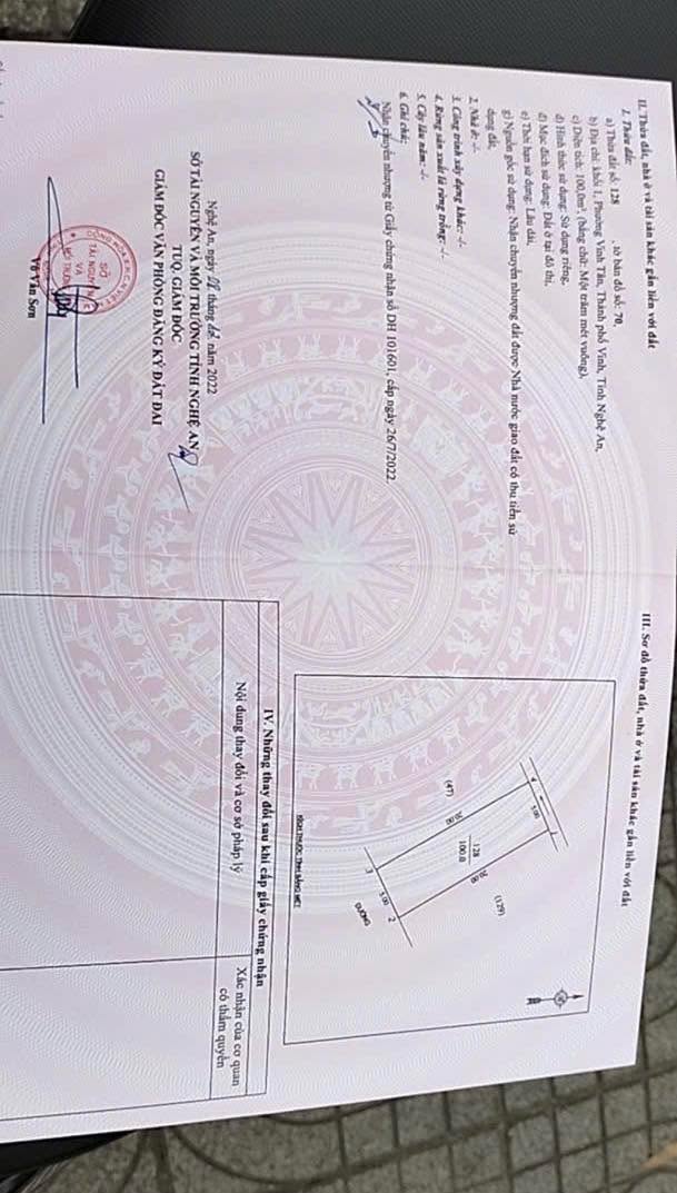 Đất nền khu phố 1 Vĩnh Tân 100m² giá 2.85 tỷ - Hướng Đông mát mẻ!