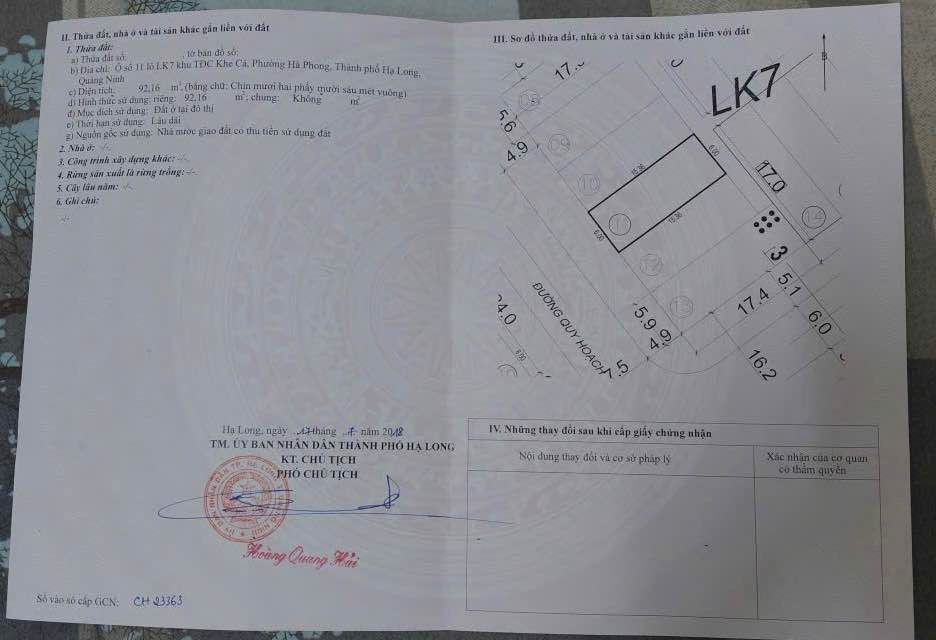 Townhouse liền kề Khe Cá Hạ Long 92m² giá 2.8 tỷ - Cơ hội đầu tư hấp dẫn!