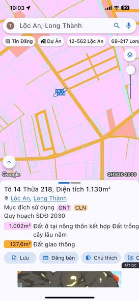 Đất nền Lộc An, Long Thành 1123m² - Giá đầu tư hấp dẫn nhất khu vực!