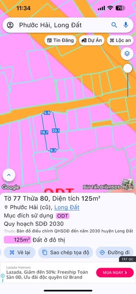 Đất nền Phước Hải 125m² giá 2.55 tỷ - Vị trí đẹp gần biển