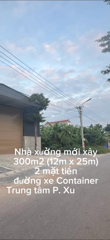 Cho thuê nhà xưởng 300m² tại Phúc Yên - Mặt tiền 12m, xe container ra vào thoải mái!