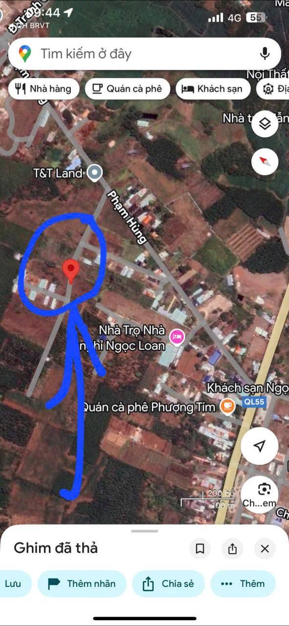 Đất nền Đất Đỏ 220m² giá 1.4 tỷ - Bán gấp, cơ hội đầu tư tuyệt vời!