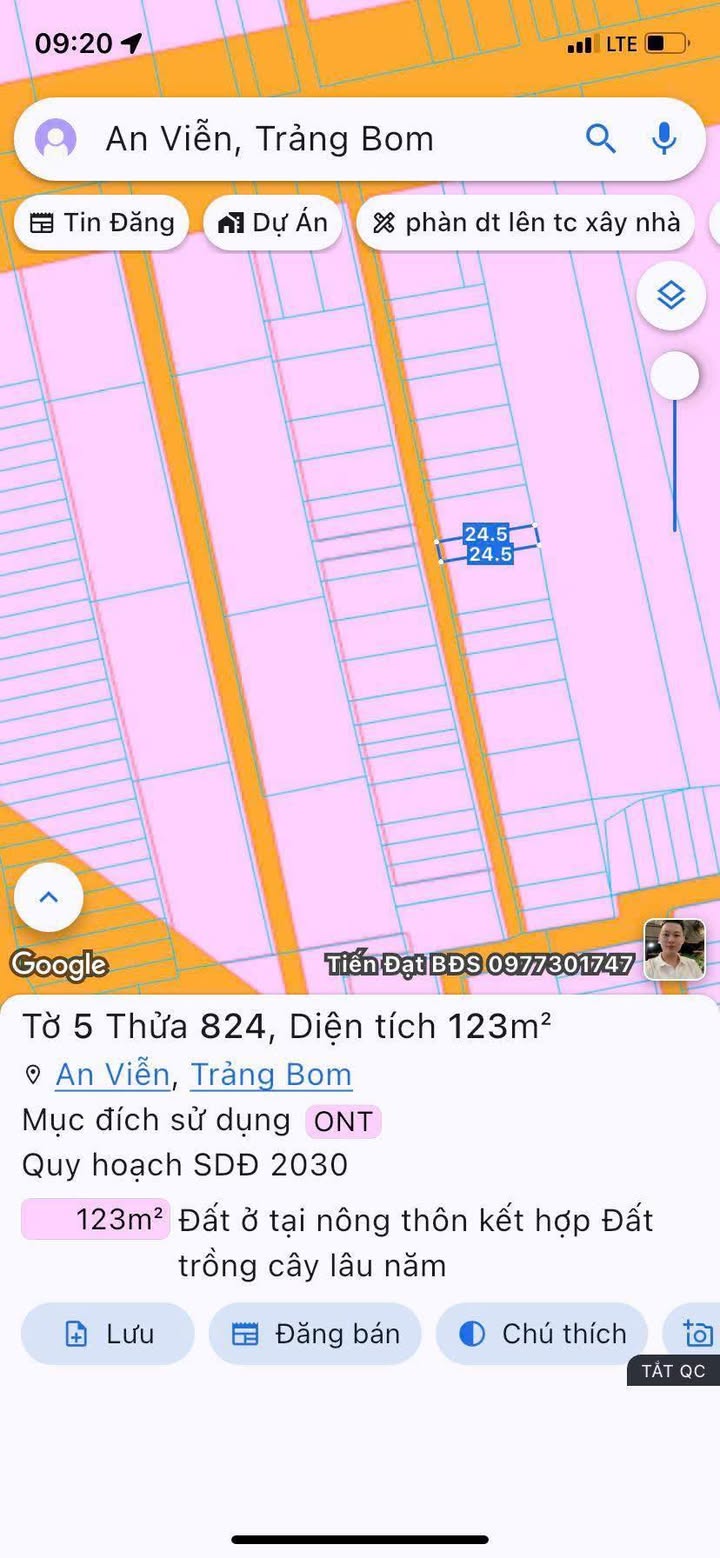 Đất thổ cư 122.5m² đường Phùng Hưng, Trảng Bom, giá chỉ 1.2 tỷ - Đầu tư sinh lời ngay!