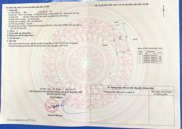 Đất nền Nghĩa Hương, Quốc Oai, Hà Nội 86m² giá 5.16 tỷ - Đầu tư sinh lời nhanh!