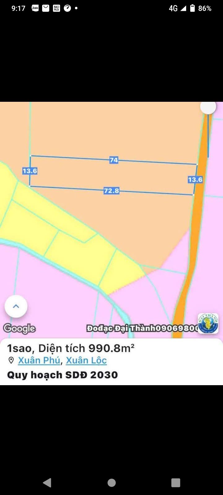 Đất nền Xuân Phú, Xuân Lộc 3600m² giá 500 triệu - Vị trí đẹp, đầu tư sinh lời!