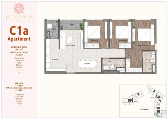 Căn hộ Setia Edenia Lái Thiêu 94m² giá 4.5 tỷ - Căn 3 PN hiếm có sẵn!